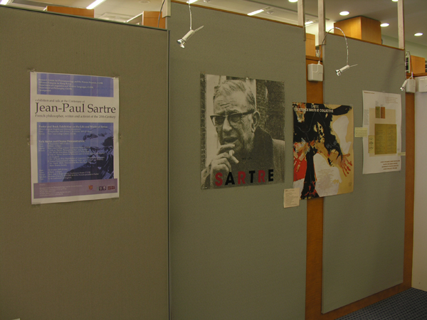 Exhibition and talk at the Centenary of Jean-Paul Sartre French philosopher, writer and activist of the 20 Century