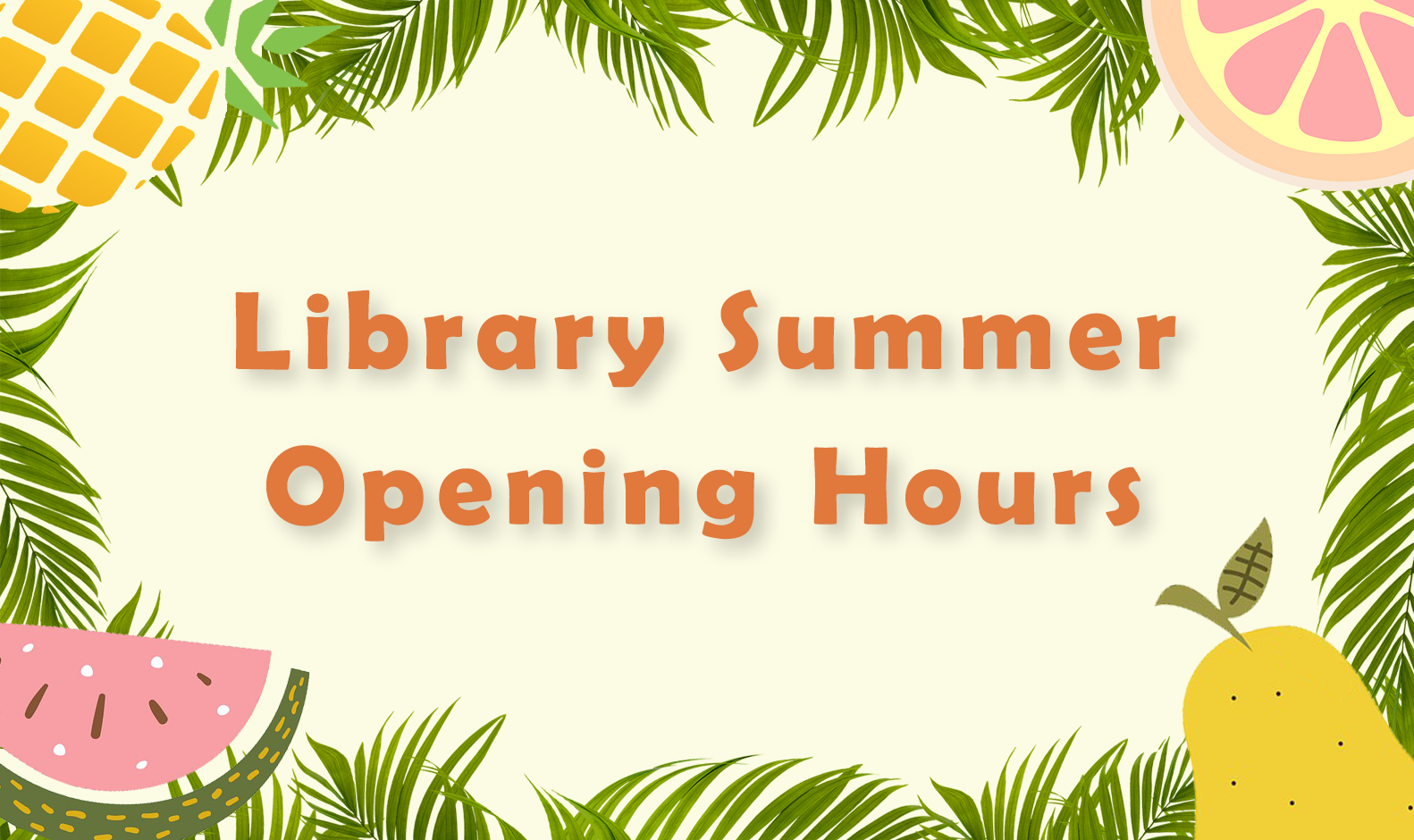 Library Summer Opening Hours