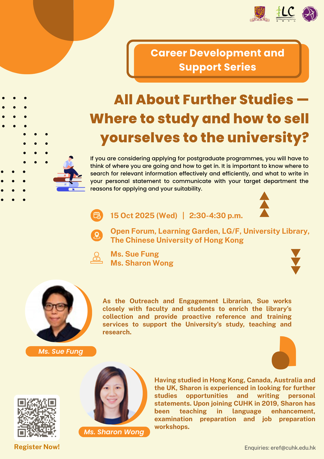 All About Further Studies—Where to study and how to sell yourselves to the university?